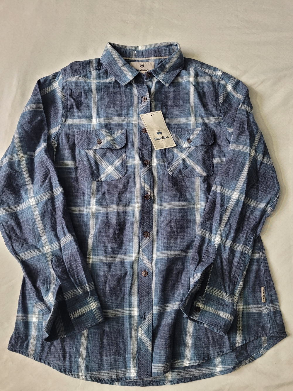 Wind River Women’s Blue Plaid Button-Up Shirt